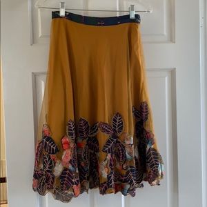 Beautiful beaded layered knee length skirt